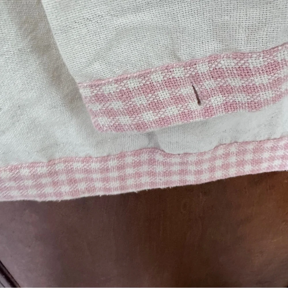 Rachel Zoe White Shower Curtain with raised Pink Bow Accents